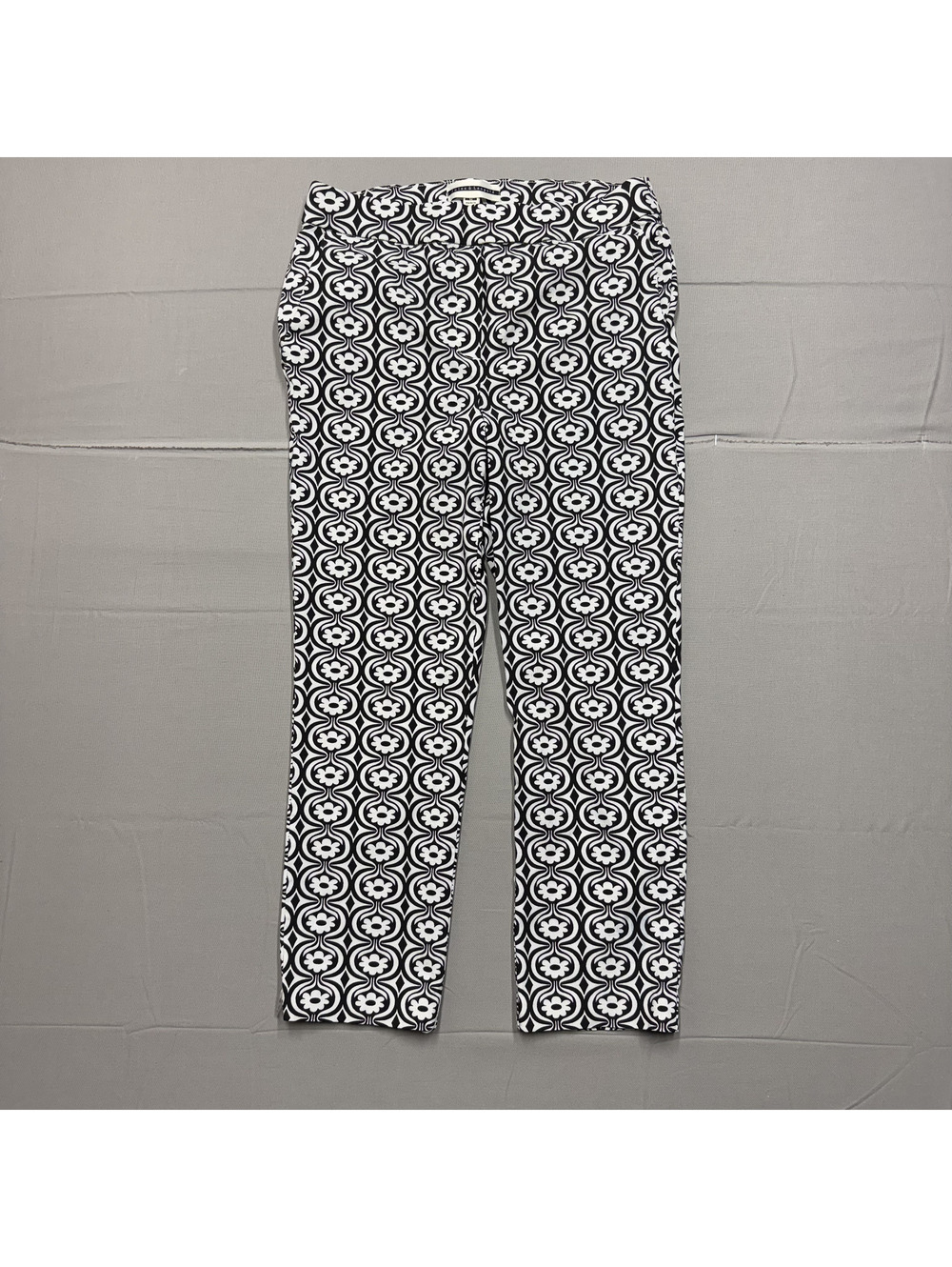 Jules & Leopold Womens Pull On Crop Pants Rayon Stretch Geometric Size M Pattern